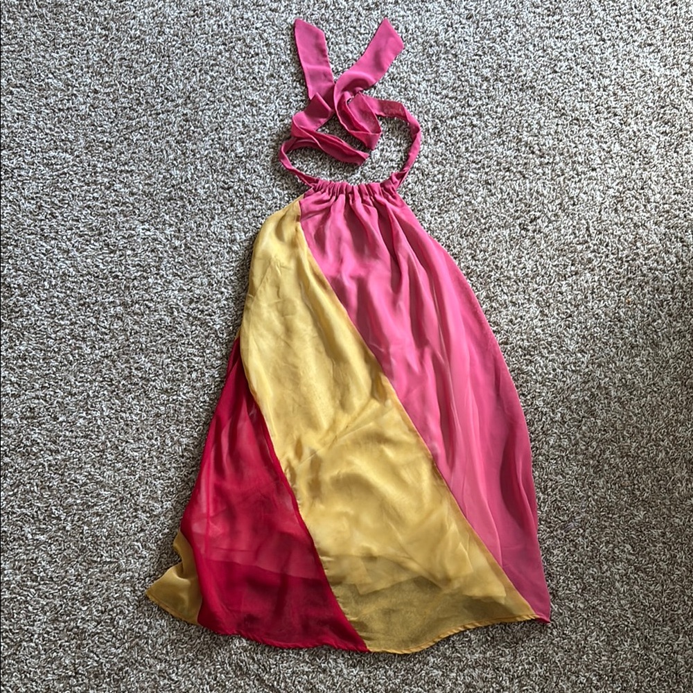 Colorful Halter Dress